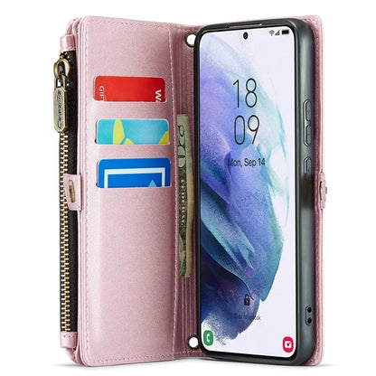 CASEME C36 Series For Samsung Galaxy S21+ 5G Case 10 Card Slots Leather Phone Bag with 2 Straps