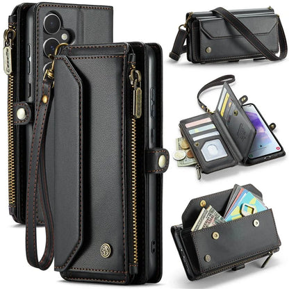 CASEME C36 Series For Samsung Galaxy A55 5G Case PU Leather Phone Purse Bag