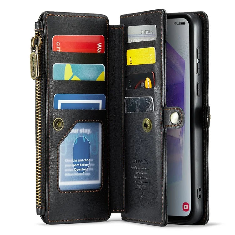 CASEME C36 Series For Samsung Galaxy A55 5G Case PU Leather Phone Purse Bag