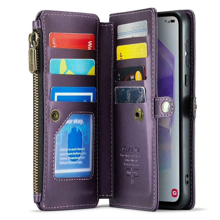 CASEME C36 Series For Samsung Galaxy A55 5G Case PU Leather Phone Purse Bag