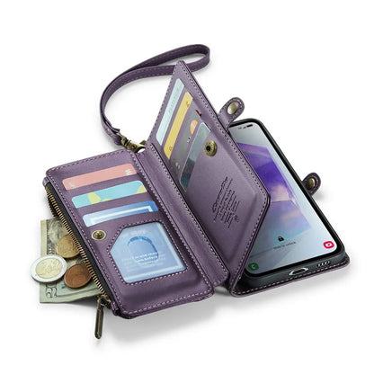 CASEME C36 Series For Samsung Galaxy A55 5G Case PU Leather Phone Purse Bag
