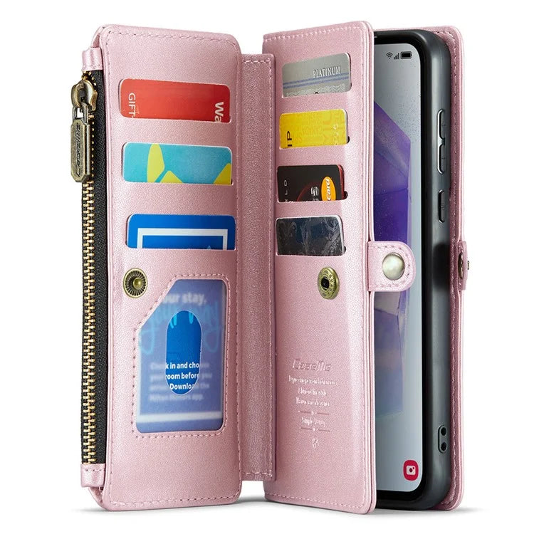 CASEME C36 Series For Samsung Galaxy A55 5G Case PU Leather Phone Purse Bag