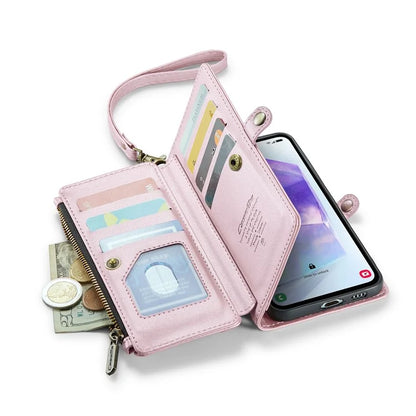 CASEME C36 Series For Samsung Galaxy A55 5G Case PU Leather Phone Purse Bag