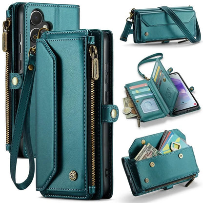 CASEME C36 Series For Samsung Galaxy A55 5G Case PU Leather Phone Purse Bag
