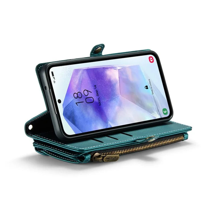 CASEME C36 Series For Samsung Galaxy A55 5G Case PU Leather Phone Purse Bag