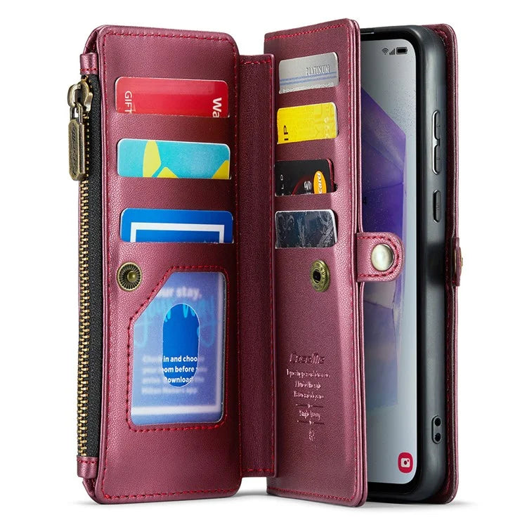 CASEME C36 Series For Samsung Galaxy A55 5G Case PU Leather Phone Purse Bag