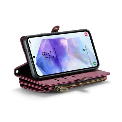 CASEME C36 Series For Samsung Galaxy A55 5G Case PU Leather Phone Purse Bag
