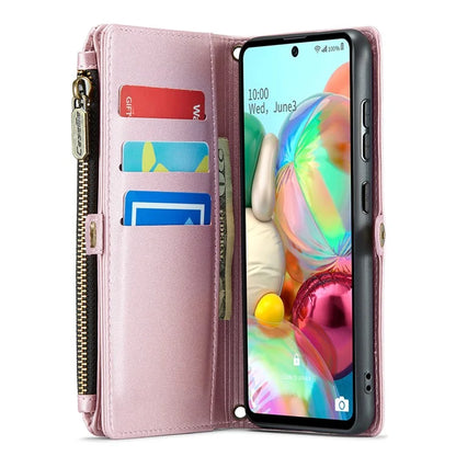 CASEME C36 Series For Samsung Galaxy A71 4G SM-A715 Case PU Leather Wallet Phone Cover with Straps