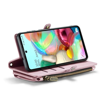 CASEME C36 Series For Samsung Galaxy A71 4G SM-A715 Case PU Leather Wallet Phone Cover with Straps