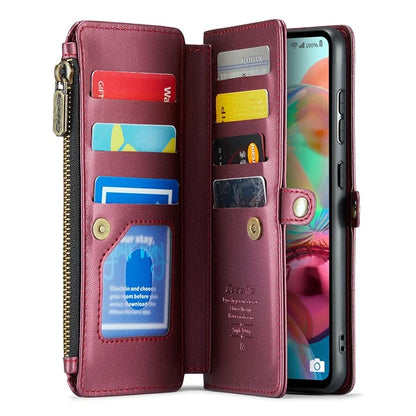 CASEME C36 Series For Samsung Galaxy A71 4G SM-A715 Case PU Leather Wallet Phone Cover with Straps