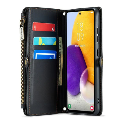 CASEME C36 Series For Samsung Galaxy A72 4G Wallet Case PU Leather Flip Phone Cover with Straps