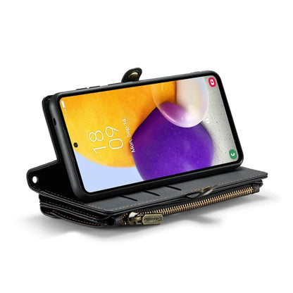 CASEME C36 Series For Samsung Galaxy A72 4G Wallet Case PU Leather Flip Phone Cover with Straps