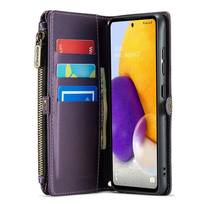CASEME C36 Series For Samsung Galaxy A72 4G Wallet Case PU Leather Flip Phone Cover with Straps