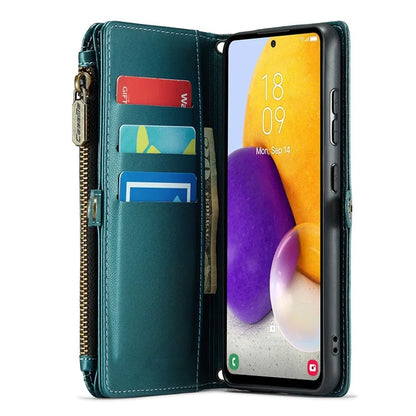 CASEME C36 Series For Samsung Galaxy A72 4G Wallet Case PU Leather Flip Phone Cover with Straps