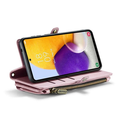 CASEME C36 Series For Samsung Galaxy A72 4G Wallet Case PU Leather Flip Phone Cover with Straps