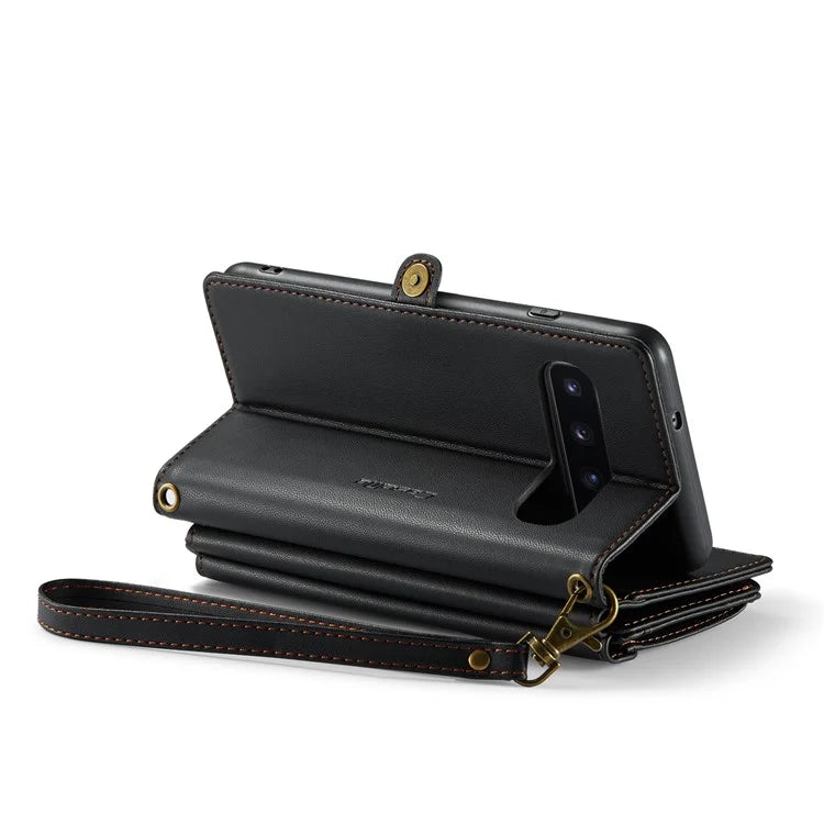CASEME C36 Series For Samsung Galaxy S10 5G Case RFID Blocking PU Leather Zipper Phone Cover