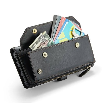CASEME C36 Series For Samsung Galaxy S10 5G Case RFID Blocking PU Leather Zipper Phone Cover