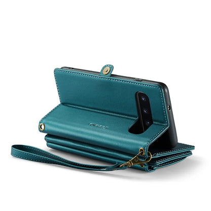 CASEME C36 Series For Samsung Galaxy S10 5G Case RFID Blocking PU Leather Zipper Phone Cover
