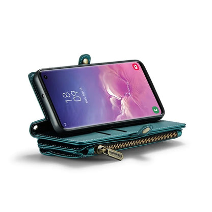 CASEME C36 Series For Samsung Galaxy S10 5G Case RFID Blocking PU Leather Zipper Phone Cover