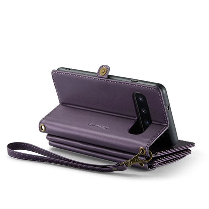 CASEME C36 Series For Samsung Galaxy S10 5G Case RFID Blocking PU Leather Zipper Phone Cover