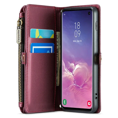 CASEME C36 Series For Samsung Galaxy S10 5G Case RFID Blocking PU Leather Zipper Phone Cover