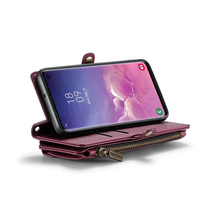 CASEME C36 Series For Samsung Galaxy S10 5G Case RFID Blocking PU Leather Zipper Phone Cover