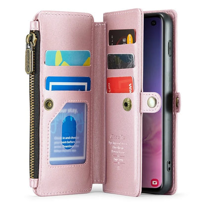 CASEME C36 Series For Samsung Galaxy S10 5G Case RFID Blocking PU Leather Zipper Phone Cover