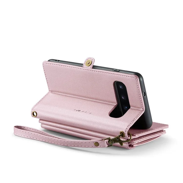 CASEME C36 Series For Samsung Galaxy S10 5G Case RFID Blocking PU Leather Zipper Phone Cover