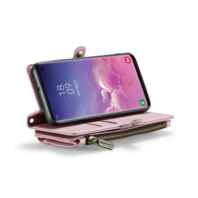 CASEME C36 Series For Samsung Galaxy S10 5G Case RFID Blocking PU Leather Zipper Phone Cover