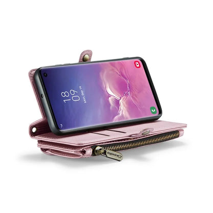 CASEME C36 Series For Samsung Galaxy S10 5G Case RFID Blocking PU Leather Zipper Phone Cover