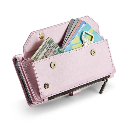 CASEME C36 Series For Samsung Galaxy S10 Plus Wallet Phone Case PU Leather Flip Cover with Straps