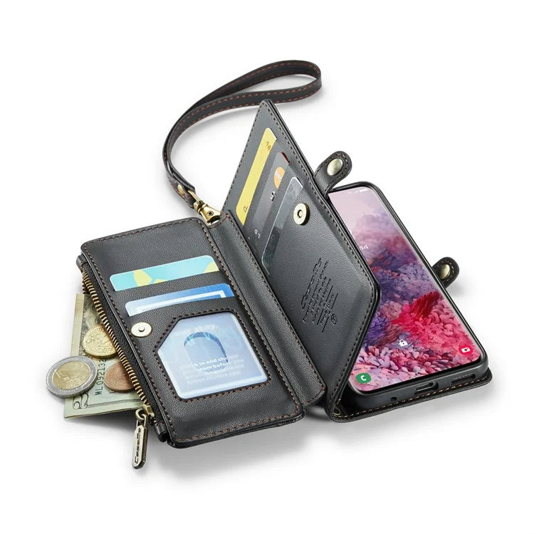 CASEME C36 Series For Samsung Galaxy S20 4G / S20 5G Wallet Case RFID Blocking PU Leather Phone Cover