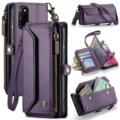 CASEME C36 Series For Samsung Galaxy S20 4G / S20 5G Wallet Case RFID Blocking PU Leather Phone Cover