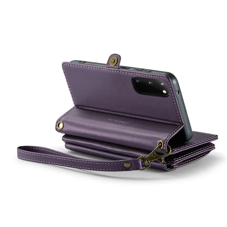 CASEME C36 Series For Samsung Galaxy S20 4G / S20 5G Wallet Case RFID Blocking PU Leather Phone Cover