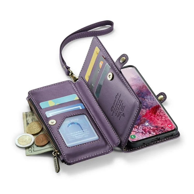 CASEME C36 Series For Samsung Galaxy S20 4G / S20 5G Wallet Case RFID Blocking PU Leather Phone Cover