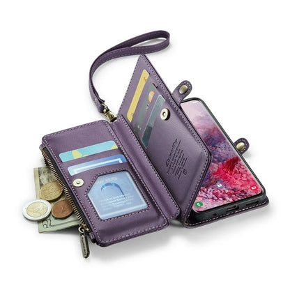 CASEME C36 Series For Samsung Galaxy S20 4G / S20 5G Wallet Case RFID Blocking PU Leather Phone Cover