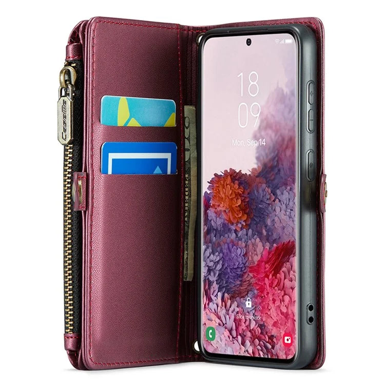 CASEME C36 Series For Samsung Galaxy S20 4G / S20 5G Wallet Case RFID Blocking PU Leather Phone Cover