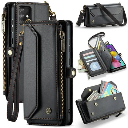 CASEME C36 Series For Samsung Galaxy A51 4G SM-A515 Leather Case Zipper Wallet Phone Cover