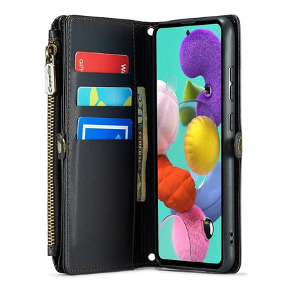 CASEME C36 Series For Samsung Galaxy A51 4G SM-A515 Leather Case Zipper Wallet Phone Cover
