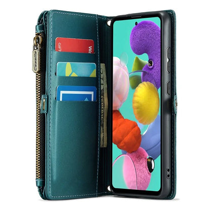 CASEME C36 Series For Samsung Galaxy A51 4G SM-A515 Leather Case Zipper Wallet Phone Cover