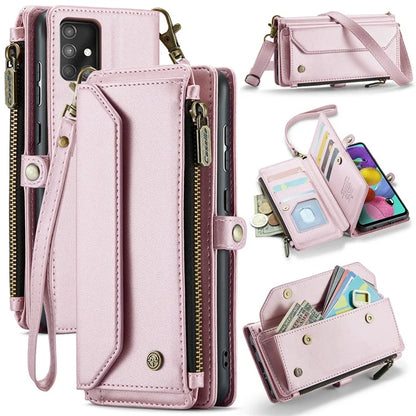 CASEME C36 Series For Samsung Galaxy A51 4G SM-A515 Leather Case Zipper Wallet Phone Cover