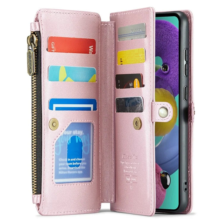 CASEME C36 Series For Samsung Galaxy A51 4G SM-A515 Leather Case Zipper Wallet Phone Cover