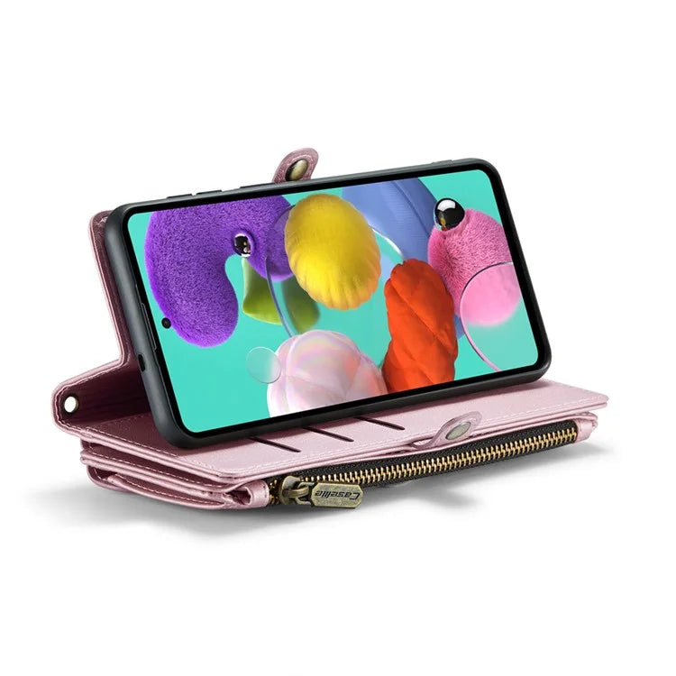 CASEME C36 Series For Samsung Galaxy A51 4G SM-A515 Leather Case Zipper Wallet Phone Cover