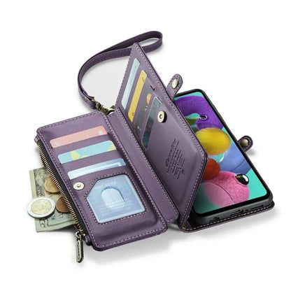 CASEME C36 Series For Samsung Galaxy A51 4G SM-A515 Leather Case Zipper Wallet Phone Cover