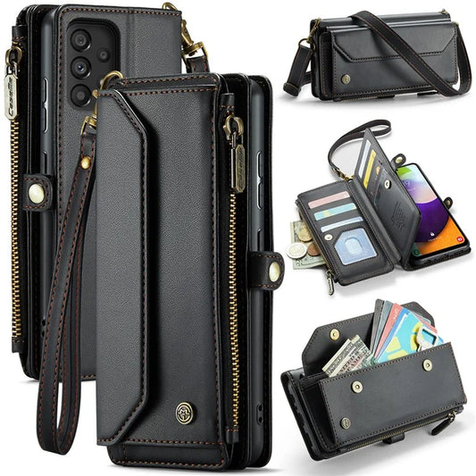 CASEME C36 Series For Samsung Galaxy A52 4G / A52 5G / A52s 5G Wallet Case Anti-Drop PU Leather Phone Cover