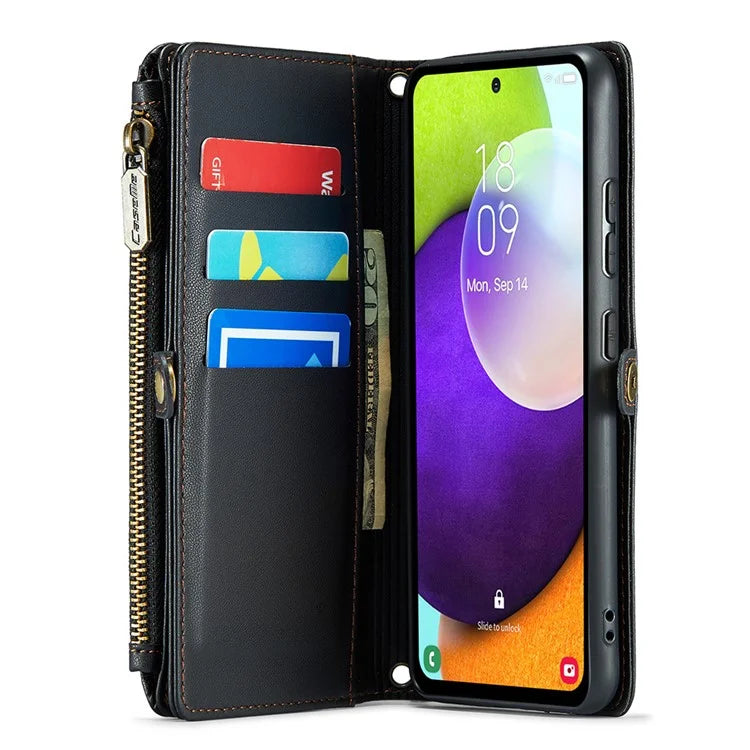 CASEME C36 Series For Samsung Galaxy A52 4G / A52 5G / A52s 5G Wallet Case Anti-Drop PU Leather Phone Cover
