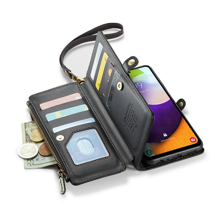 CASEME C36 Series For Samsung Galaxy A52 4G / A52 5G / A52s 5G Wallet Case Anti-Drop PU Leather Phone Cover