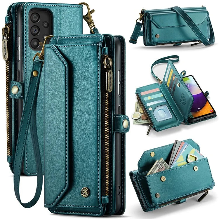 CASEME C36 Series For Samsung Galaxy A52 4G / A52 5G / A52s 5G Wallet Case Anti-Drop PU Leather Phone Cover
