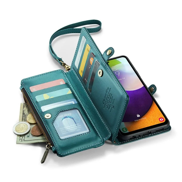 CASEME C36 Series For Samsung Galaxy A52 4G / A52 5G / A52s 5G Wallet Case Anti-Drop PU Leather Phone Cover
