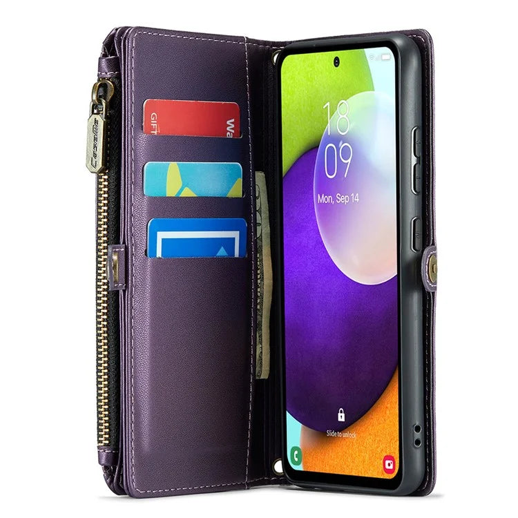 CASEME C36 Series For Samsung Galaxy A52 4G / A52 5G / A52s 5G Wallet Case Anti-Drop PU Leather Phone Cover